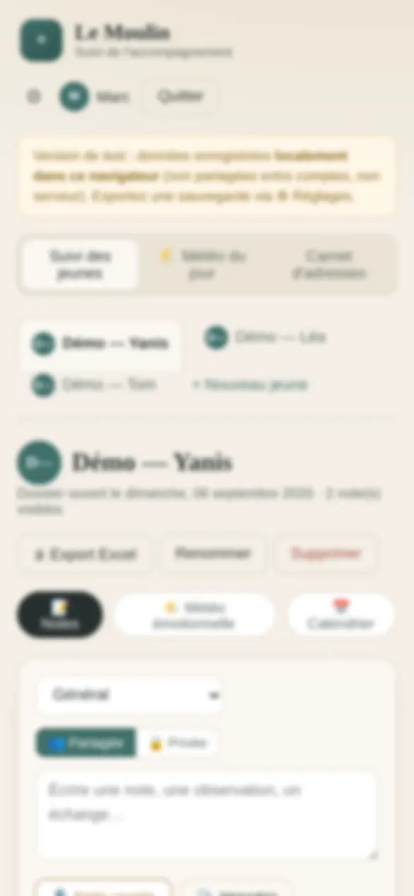 Aperçu flouté de l’application sur mobile